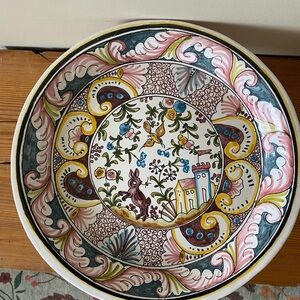 William Sonoma Provence Ceramic Serving Platter Hand-Painted Portugal